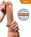 💑 XL EKSTASE ERLEBEN: Dieser große, hochwertige, realistische Dildo verwöhnt Ihre Sinne durch die neue Double Layer Dildo Technologie: innen harter Schaft und außen weiche Haut. Auch für Paare und Männer geeignet!