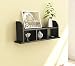 Home Sparkle Sh721 Wall Shelf (Lacquer Finish, Black) RS.999.00