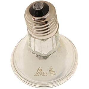 Sharplace 220V UVA Glühbirne E27 Halogen Spot Lampe für Terrarien, Reptilien und Amphibien - Silber, 75W