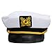 Produktbild MDKZ Kappe Unisex Bootfahren Militär Hut Weiß Skipper Matrosen Erwachsene Party Kostüm Hut Mütze
