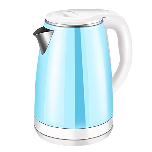 YIXINY Bouilloire lectrique en Acier Inoxydable avec arrt Automatique et Bouilloire sans Fil 2 l 1500 W Bleu