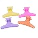 Anself Plastic Colorful Transparent Hairdressing Tool Butterfly Hair Claw Salon Section Clip Clamps (12pcs)