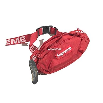 Amaskyline Dope Fanny Pack Sac Banane Alphabet Broderie Sangles Sac de Taille Édition Limitée (Rouge)