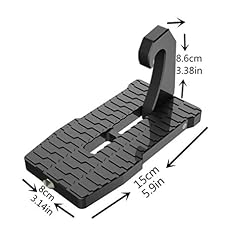 Pawaca auto porte, chiavistello porta veicolo scala pieghevole pedale a forma di U Slam latch con martello di sicurezza (versione aggiornata), facile accesso al tetto dell’ auto per Jeep/SUV, supporta fino a 250 kg/249,9 kilogram nero
