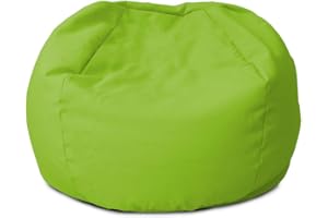 rucomfy Beanbags Small Kids Indoor/Outdoor Bean Bag. Children's Outside Garden Chair. Pre-Filled Water Resistant & Durable. 50cm x 65cm (Lime Green, Beanbag Only)