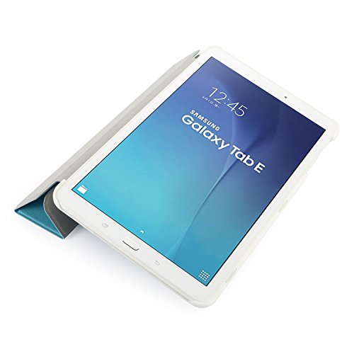 iHarbort® Samsung Galaxy Tab E 9.6 Hülle – Ultra Slim Leder Tasche Hülle Etui Schutzhülle Für Samsung Galaxy Tab E 9.6 Zoll T560 T565 Case Cover Holder (Galaxy Tab E 9.6, hellblau) - 4