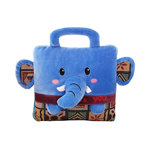 BSTcentelha 2 en 1 Cute Cartoon Plush Stuffed Animal Motivos Throw Almohada Manta Set