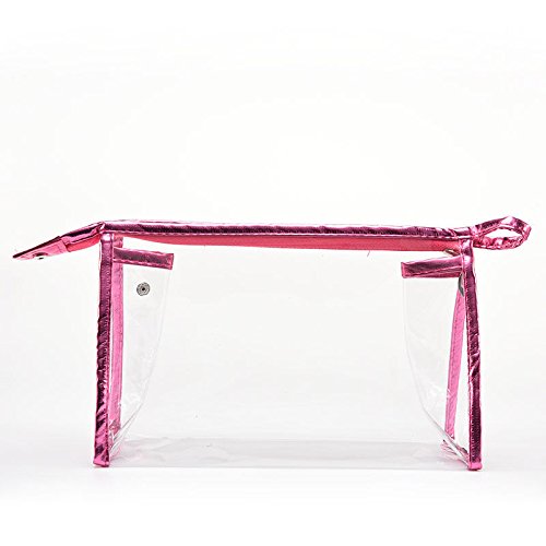 Velishy(TM) Clear PVC Plastic Zipper Travel Cosmetic Toiletry Bag