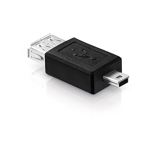 adaptare 41007 USB 2.0-Adapter Mini-Stecker Typ B 5-polig auf Buchse Typ A schwarz