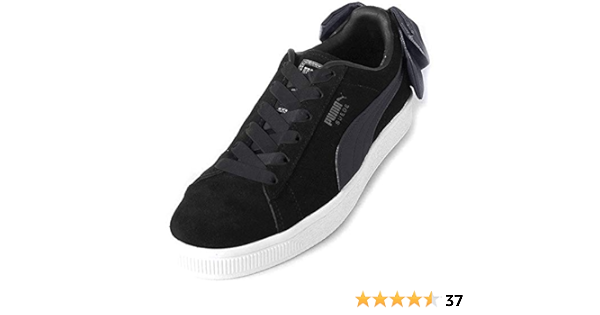 black puma bow trainers