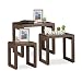 Produktbild Relaxdays Satztisch 3er Set, Beistelltische ineinander stapelbar, matt lackierter Holztisch in elegantem Design, braun