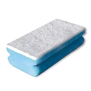 YORK Multipurpose Soft Sponge For Bathroom Tiles & Sanitary Fittings - Blue Color Size 13.5 X 7 X 4.5 CM 1 Piece (030080_Y)