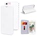 Produktbild VemMore iPhone 7 Hülle iPhone 8 Hülle Handyhülle Schutzhülle Leder PU Wallet Flip Book Case Bumper Lederhülle Ledercase Klapphülle Ultra Slim Dünn mit Kartenfach Standfunktion Klappbar Magnetisch Silikon Tasche Cover - Weiß