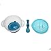 HuaYang Toddler Baby Kids Feeding Non-slip Two-handed Sucker Bowl Spoon Set Tableware Blue