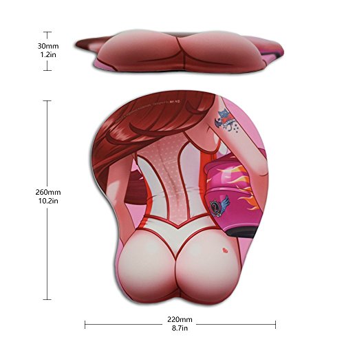 EXCO – 3D Cartoon Ergonomische Maus Pad mit Handgelenkauflage und Gel Füllung mädchen - 6