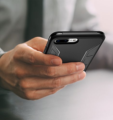 Funda iPhone 7 Plus  Poetic  Serie Karbon Shield - Protecci  n de Impacto de Esquina T  ctil   Flexible   Textura de Fibra de Carb  n  Elegante Slim Fit TPU de Protecci  n Funda para de Apple iPhone 7 Plus  2016  Negro