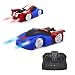 Produktbild QUN FENG Ferngesteuertes Auto Fahrzeug Spielzeug für Kinder Jungen Mädchen Dual-Mode-360 ° RC Car mit Fernbedienung und Stunt Kletterwand Funktion Kids Toys for Boys Girls(Blau)