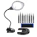 Produktbild Pancellent 2-in-1-Lupen-LED-Lampe mit Präzisionspinzetten-Set (9 Stück), 2X / 4X-Lupe mit Ständer und Klemme für Schreibtisch, Nähen, Tisch