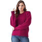 Pivl Women Sweater Solid Round Neck Warm Winter Wear