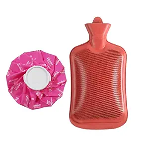 Thermomate Hot Water and Cold Ice pack bag for pain relief and get Hot Water Bottle Bag for Pain Relief 1 Pack 2 Items (Multicolor)