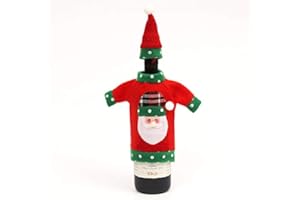 BJ-SHOP Sacchetti della Copertura della Bottiglia di Vino di Natale, Natale Vino Sacchetti Borse 3 Pezzi per Decorazioni Natalizie Maglione Decorazioni per Feste Regali di Natale