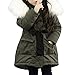 Produktbild Babykleidung Jacke  JYJMBaby Mädchen Fell Kapuze Tops Jacke Gefütterte Mantel Kinder Lange Dicke Warme Jacke Parkas (Größe: 7 Jahr, Armeegrün)