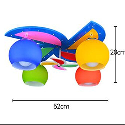 Preisvergleich Produktbild GBYZHMH Mühle Kreative LED-Cartoon Kinder Deckenlampe Kinderzimmer Männliche und weibliche Schlafzimmer Deckenleuchte (Farbe: Remote Control-4)