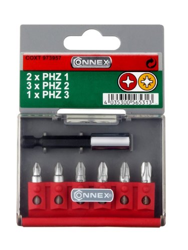 Connex COXT973957 Bit-Satz PHZ, Magnethalter, 7-teilig
