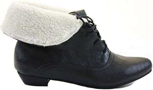 Ladies Womens Flat Low Heel Pixie Booties Pull On Chelsea Faux Leather Shoes Ankle Boots Size