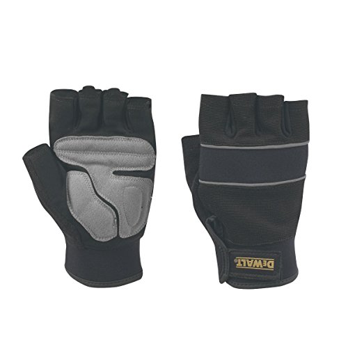 dewalt fingerless work gloves