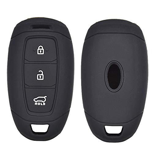 XUKEY - Funda de Silicona para Llave de Coche para Hyundai i30 Ix35 Solaris Azera Elantra Grandeur Ig Accent Santa Fe Verna 2017 2018