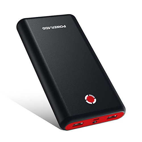 POWERADD Pilot X7 Chargeur Portable 20000mAh avec Deux Port de Sortie  3 1A 3 1A  pour iPhone  iPad  Samsung  Huawei  d   Autres Smartphones - Noir Rouge
