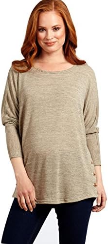 Blue Vanilla Eyelet Clasp Side Hem Oatmeal Top 12