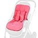 Reversible Pushchair Liner / pram INSERT & matching strap harness covers Universa setl (pink/ cream)