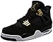 Produktbild Jordan Nike Mens Air 4 Retro Black/Metallic Gold/White 308497-032 (Size: 11)