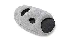 OSTRICHPILLOW MINI Cuscino da viaggio per dolori cervicali durante il sonno in aereo, treno, auto, ufficio, casa &ndash; Colore Scuro - Midnight Grey