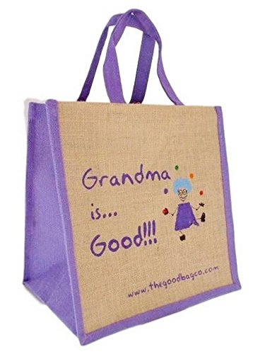 The Good Bag Company Grandma is Good!! Jute Shopper Bag