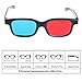 Produktbild ECMQS Universal Black Frame Rot Blau Cyan Anaglyph 3D Brille 0.2mm für Spielfilm DVD