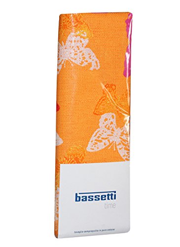 Mantel antimanchas Bassetti Time rectangular 6 8 12 plazas puro algodón resinado 6 POSTI cm 140 x 180 Cedronella - Arancio
