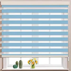 ZEBRA BLINDS Polyester Curtain, 90x130 Cm, Blue