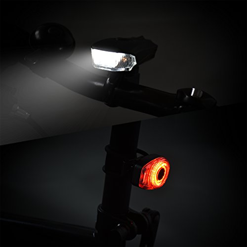 ONEU LED Fahrradlicht Set, USB Wiederaufladbare LED Fahrradbeleuchtung Set ,Mini LED Frontlicht und Rücklicht, Stvzo Standard Genehmigt Fahrradlampe Set - 2