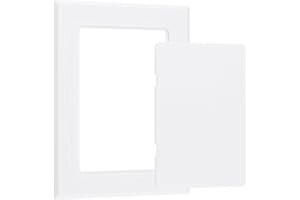 UFURMATE Self Adhesive Access Door Panels, 4 x 6 inch Surface-Mounted Wall Hole Cover Inspection Door for Plumbing & Electrical Cables & Wiring (White)