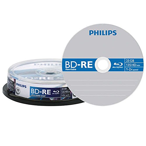 Philips Bluray BD-RE Rohlinge, 2x, 25GB, 10er Spindel, rewritable - 2