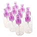 SODIAL(R) 10 pcs 50ml Spray Bottle Empty Plastic Makeup Atomizer Container Pump Transparent + light purple