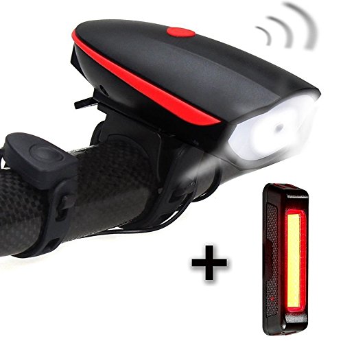 Preisvergleich Produktbild Udaily LED Fahrradlicht Set - USB Aufladbare Frontlicht und Rücklicht Für Radfahren, Wasserdichte Fahrradlicht Fahrradlampe für Vorne und Hinten - Höchste Sicherheit auf der Straße