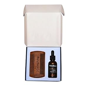 Mens beard oil kit - Beard Growth Oil with Beard Comb kit - Beard Oil Organic Cond0itioner Grooming Kit for Beard Growth… - Image 4