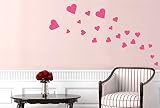Hearts Wall Stickers And Art Decals pink
