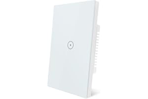 UseeLink Interruttore della luce Intelligente WiFi, Controllo Vocale Funziona con Alexa e Google Home, Timer e Condivisione Dispositivo, È necessario il filo di neutro, Bianco 1 way