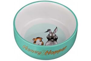 TRIXIE Comedero Cerámica Honey & Hopper para Pequeños Mamíferos