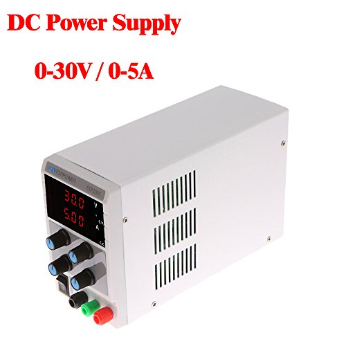 KKmoon 0-30V 0-5A Mini Fuente de Alimentaci  n Regulado Laboratorio Digital DC Ajustable Salida de Tensi  n Actual STP3003 EU Plug
